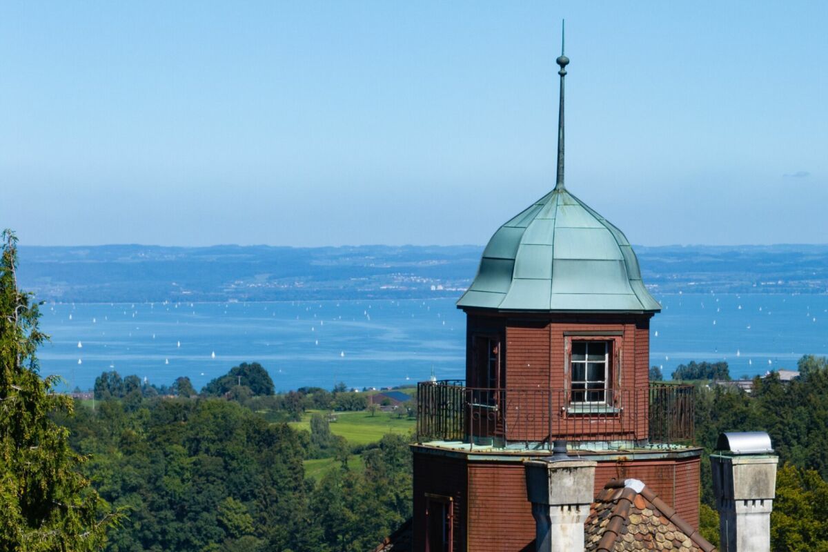 Blick über den Dachturm Richtung Bodensee